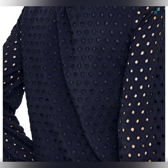 Boden Scallop Broderie Eyelet Long Sleeve Top. Sz 4 - Picture 4 of 6